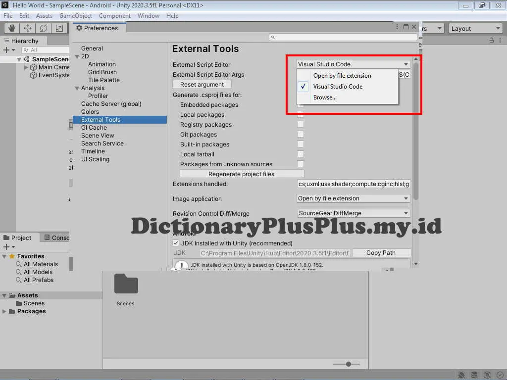 Cara Mengganti Kode Editor Yang Akan Digunakan Pada Unity 3D